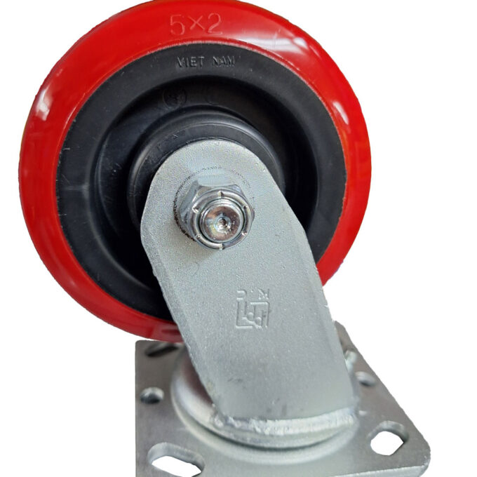 Casters 5 5X2 Red Rotating Wheel