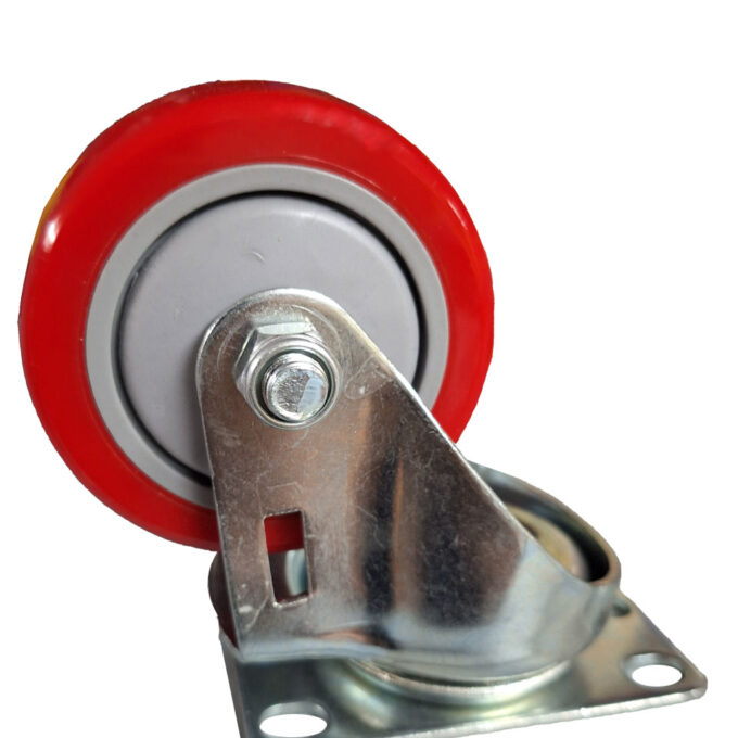 Casters 9 Rotating Red Wheel