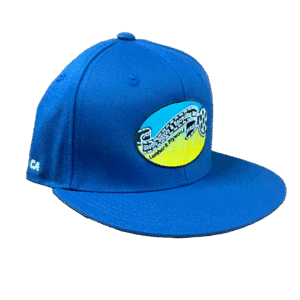 SSR® royal blue fitted cap side view